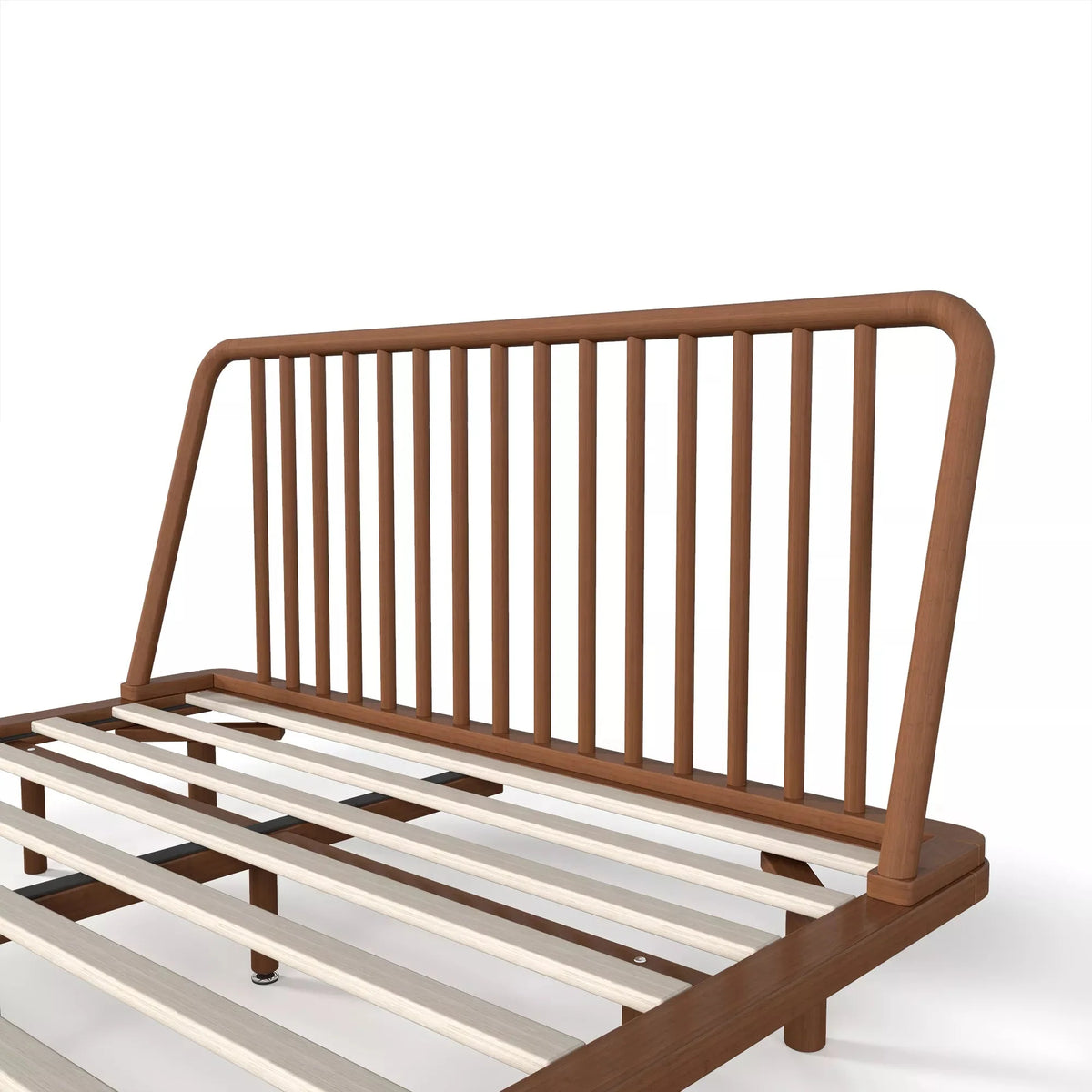 Bellemave® Bamboo Platform Bed Frame with Headboard, Slanted Slat Design and Support Slats - Bellemave