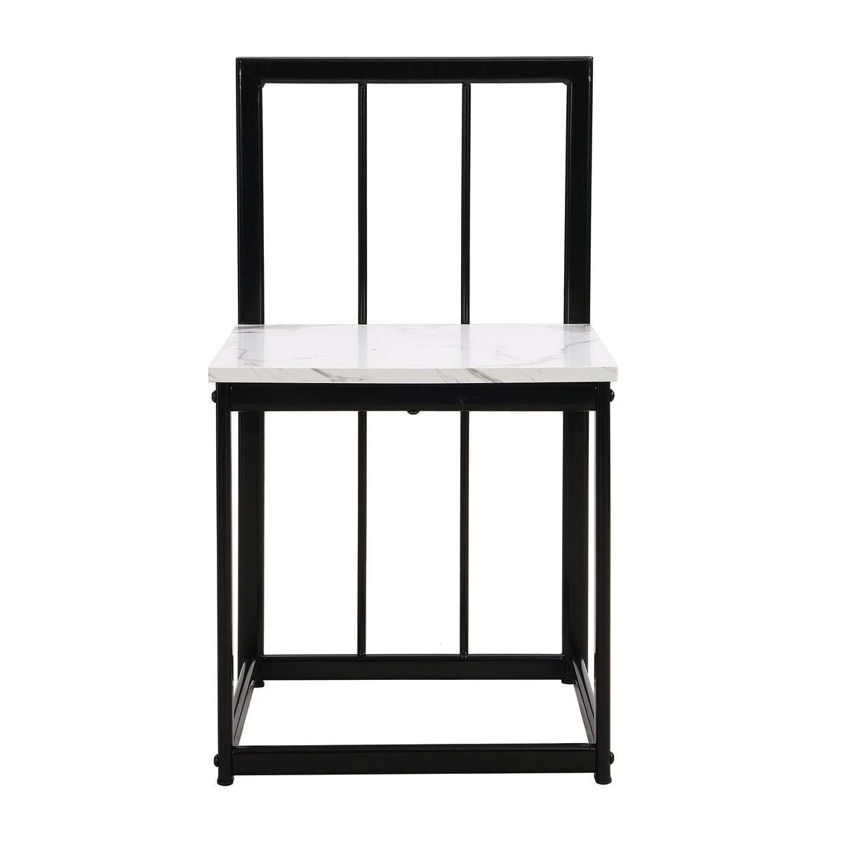 Bellemave® Dining Room Table Set with Chairs for Saving Space,55Inch Kitchen Table Set for 6, Black+White - Bellemave