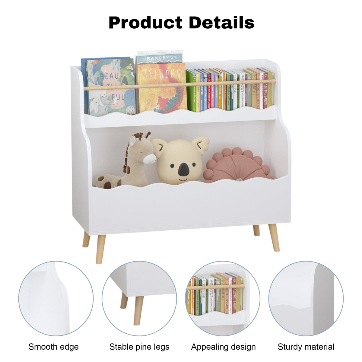 Bellemave® Kids Bookcaes, Toy Storage Cabinet - Bellemave