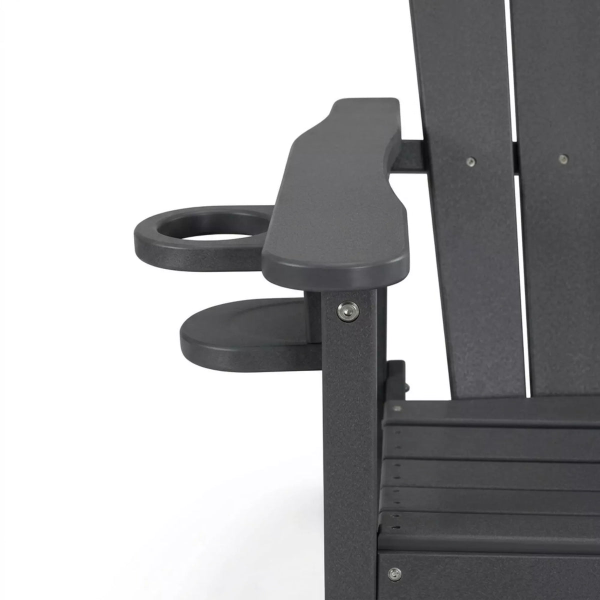 URTR Tall Plastic Adirondack Bar Chair with Cup Holder & Armrests – Outdoor Patio Barstool