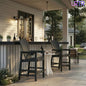 URTR Tall Plastic Adirondack Bar Chair with Cup Holder & Armrests – Outdoor Patio Barstool