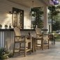 URTR Tall Plastic Adirondack Bar Chair with Cup Holder & Armrests – Outdoor Patio Barstool