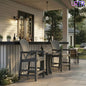 URTR Tall Plastic Adirondack Bar Chair with Cup Holder & Armrests – Outdoor Patio Barstool