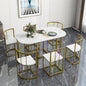 Bellemave® Dining Room Table Set with Chairs for Saving Space,55Inch Kitchen Table Set for 6, Black+White - Bellemave