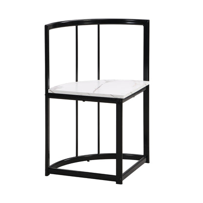 Bellemave® Dining Room Table Set with Chairs for Saving Space,55Inch Kitchen Table Set for 6, Black+White - Bellemave