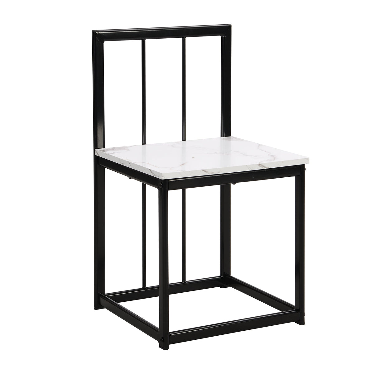 Bellemave® Dining Room Table Set with Chairs for Saving Space,55Inch Kitchen Table Set for 6, Black+White - Bellemave