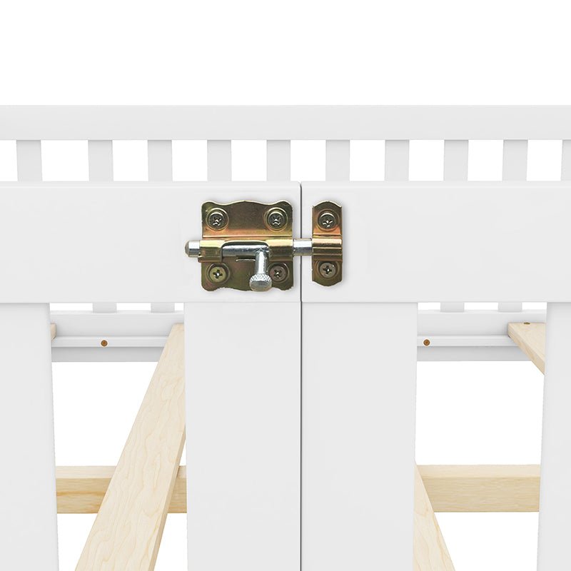 Bellemave® Full Size Montessori Floor Bed with Safety Guardrails and Door - Bellemave