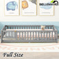 Bellemave® Full Size Montessori Floor Bed with Safety Guardrails and Door - Bellemave