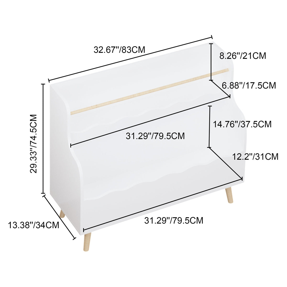 Bellemave® Kids Bookcaes, Toy Storage Cabinet - Bellemave