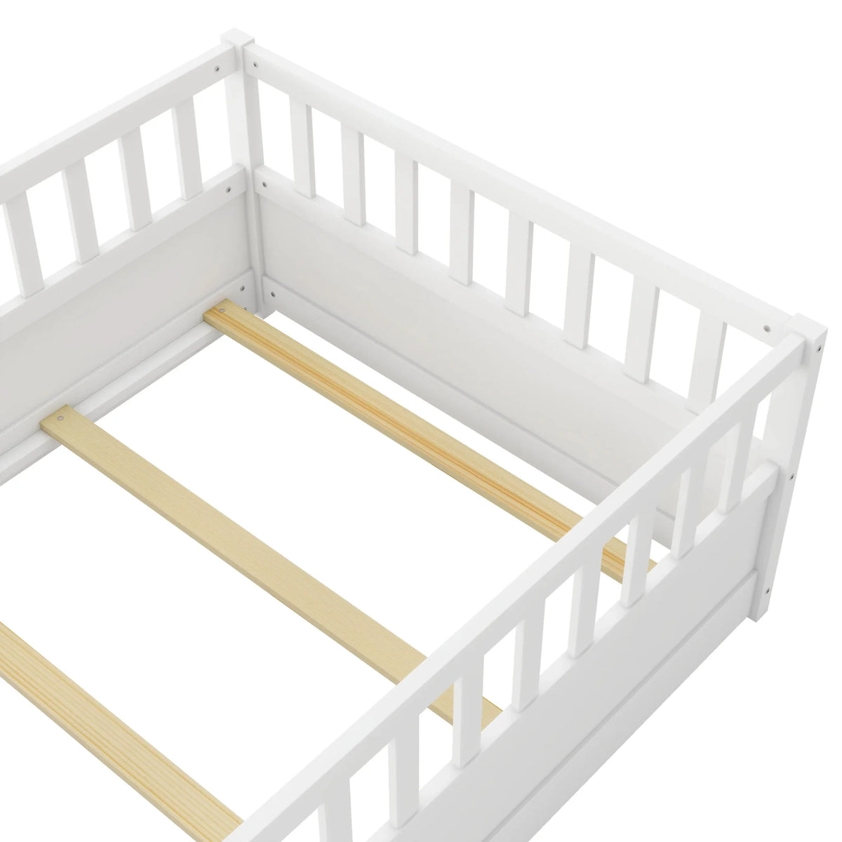 Bellemave® Montessori Floor Bed with Super High Security Barrier and Door - Bellemave