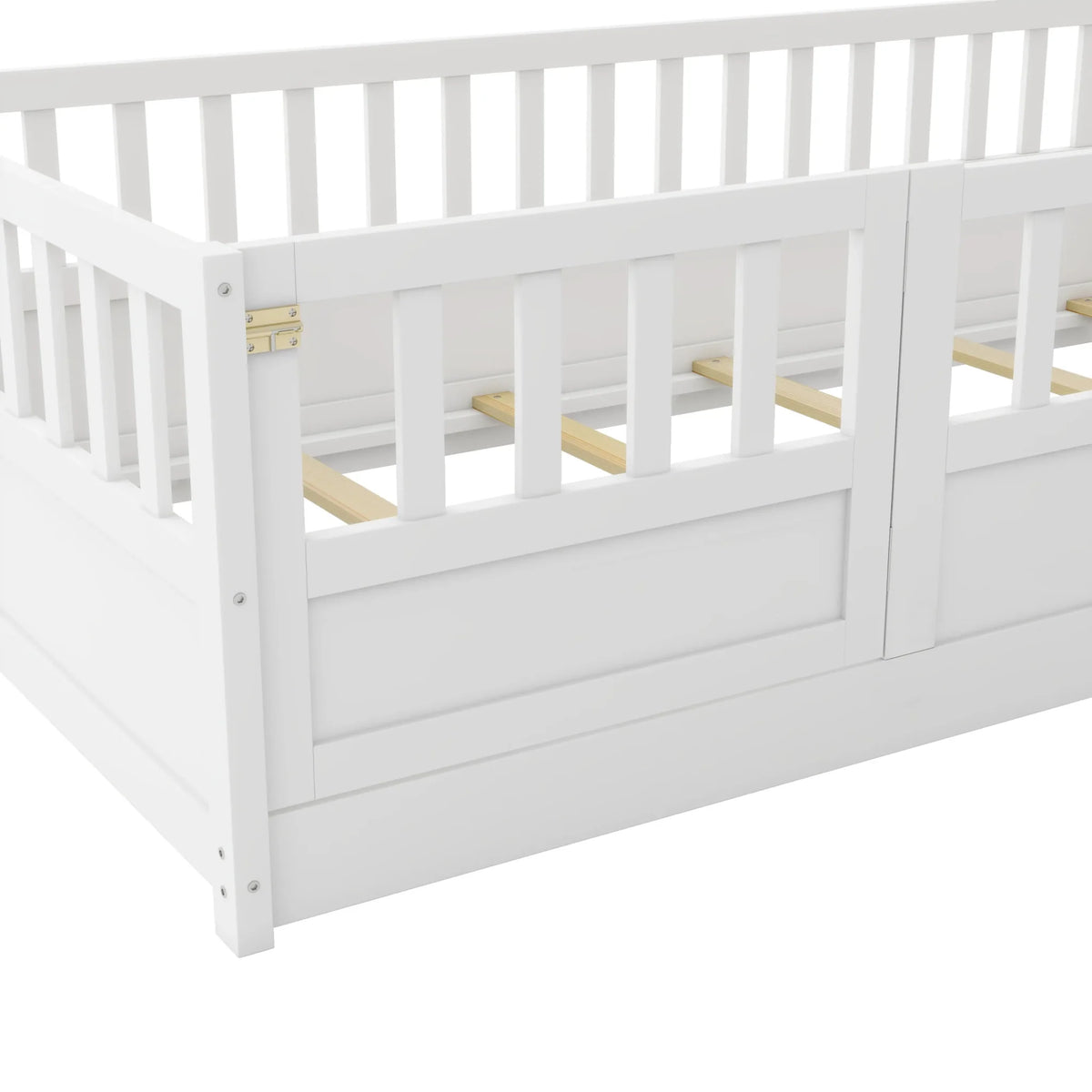 Bellemave® Montessori Floor Bed with Super High Security Barrier and Door - Bellemave